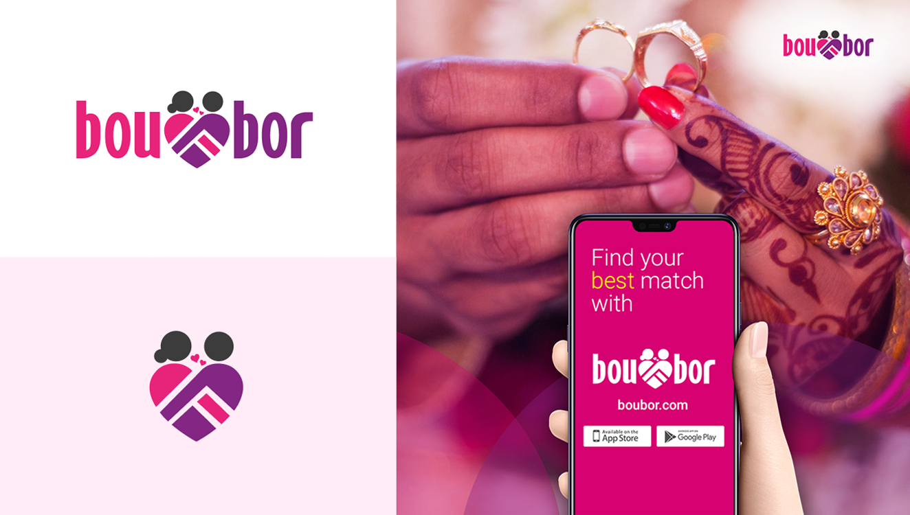 Logo design for matrimonial platform "boubor"